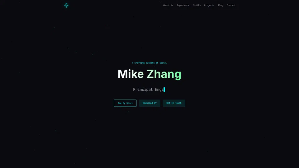 Homepage snapshot at launch