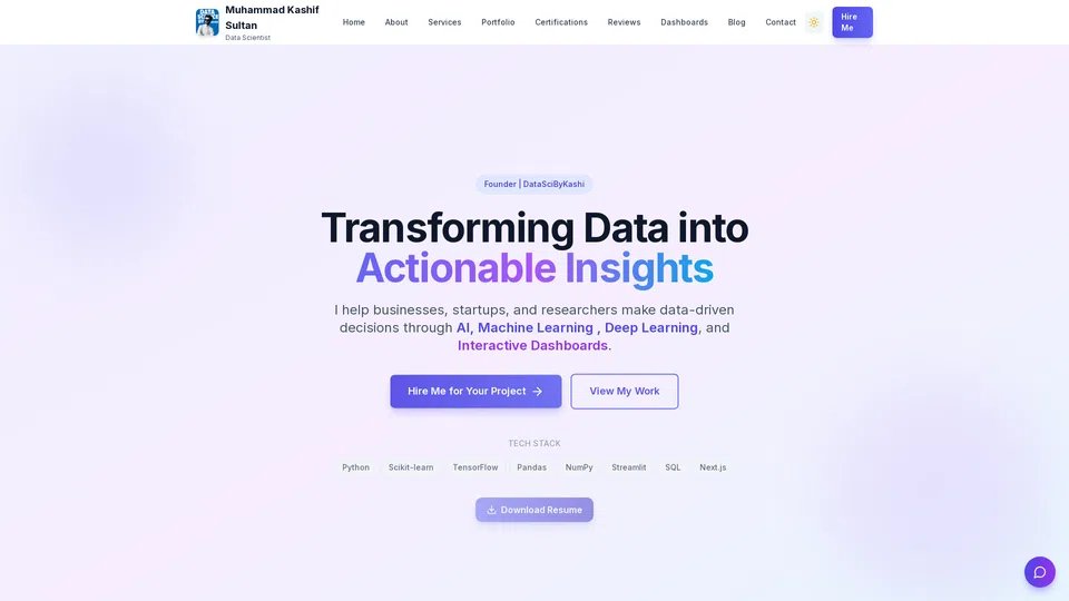 Homepage snapshot at launch