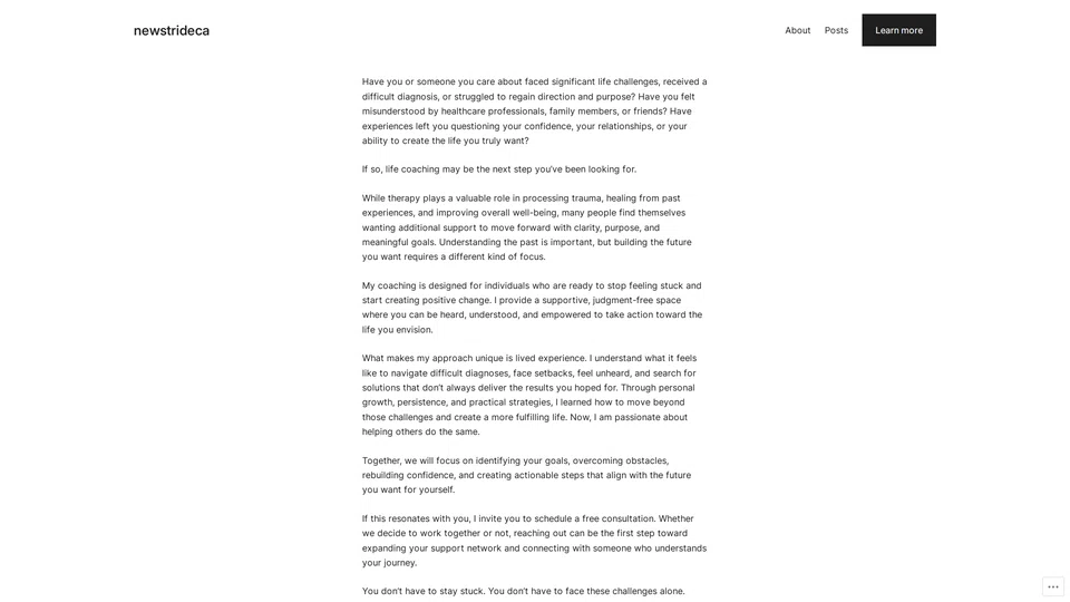 Homepage snapshot at launch