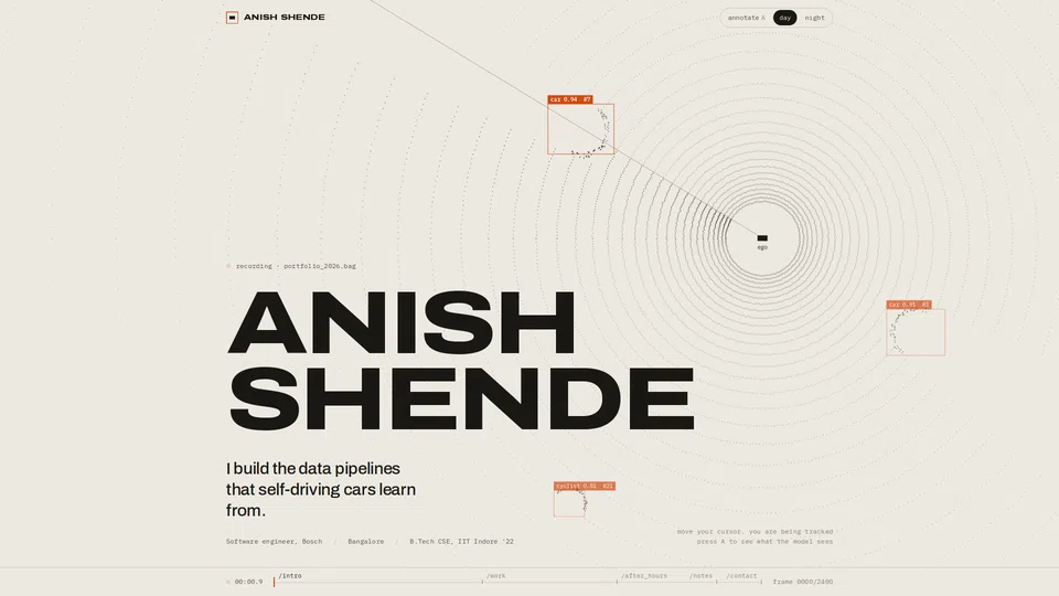 Homepage snapshot at launch