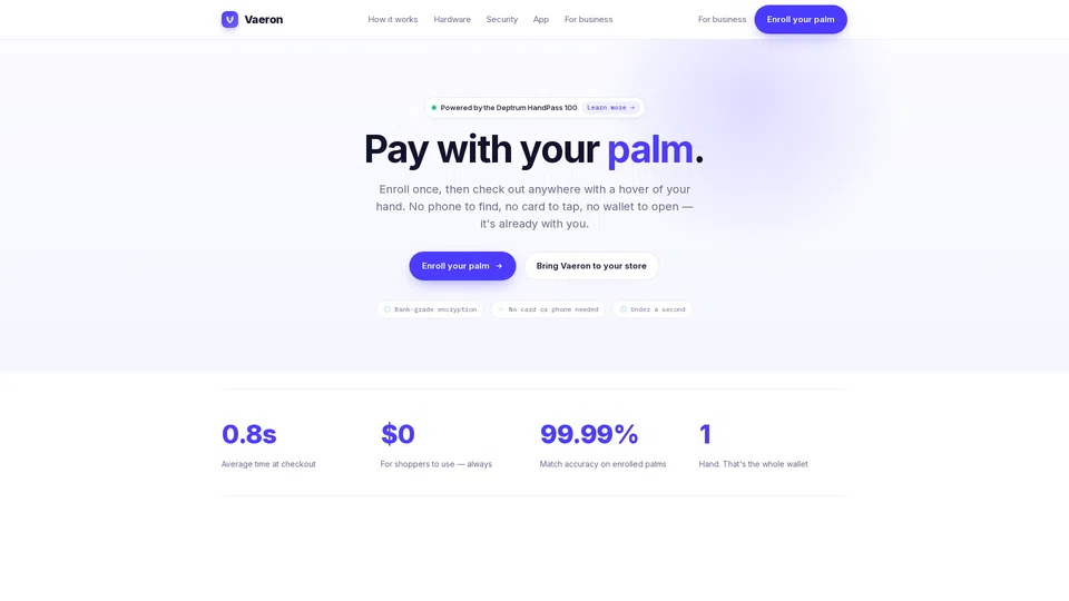 Homepage snapshot at launch