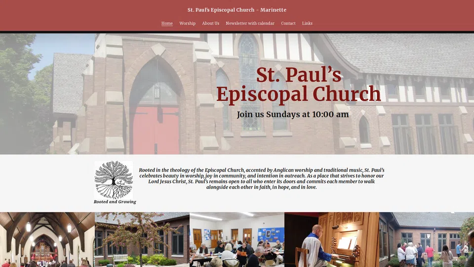 Homepage snapshot at launch