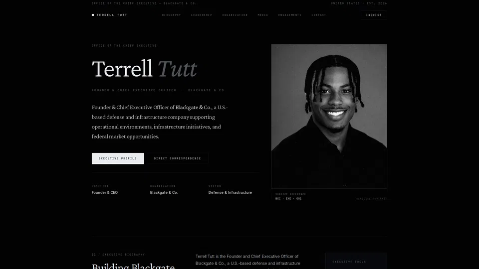 Homepage snapshot at launch