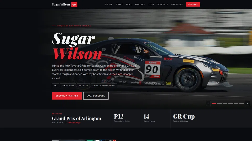 Homepage snapshot at launch