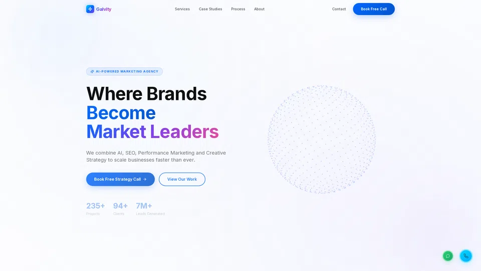 Homepage snapshot at launch