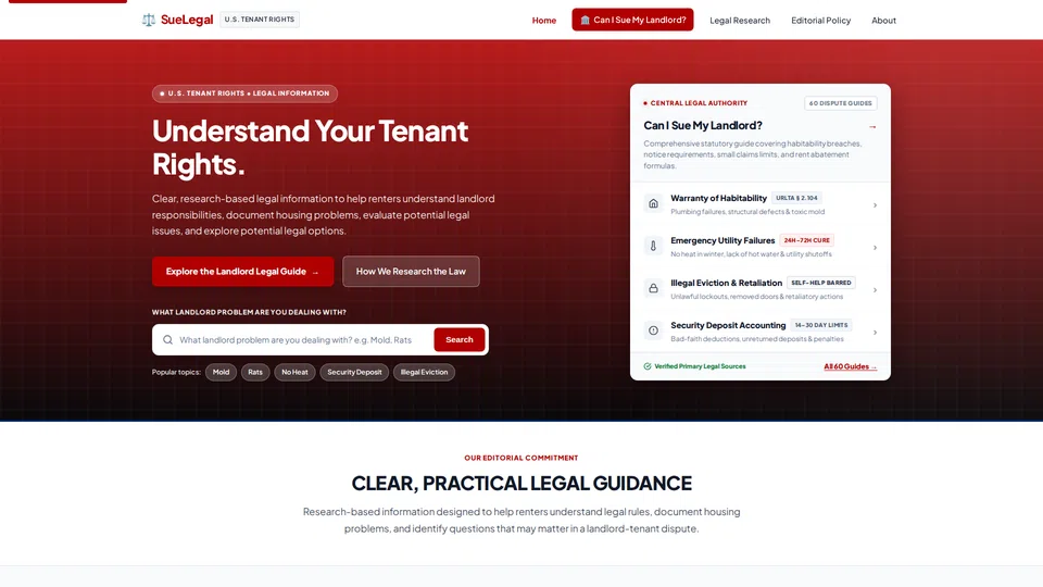 Homepage snapshot at launch