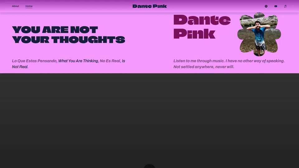 Homepage snapshot at launch