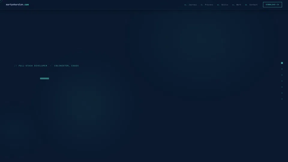 Homepage snapshot at launch