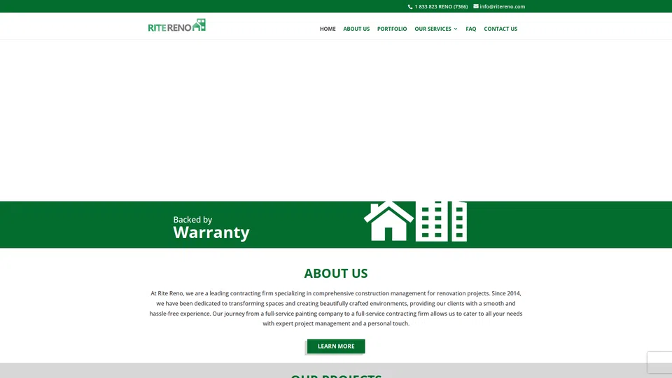 Homepage snapshot at launch