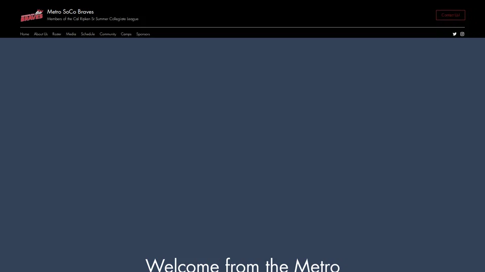 Homepage snapshot at launch