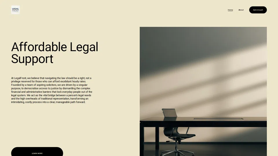 Homepage snapshot at launch