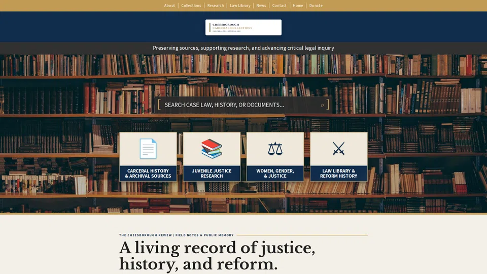 Homepage snapshot at launch
