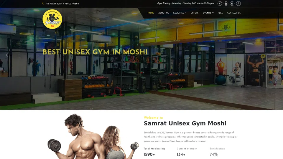 Homepage snapshot at launch