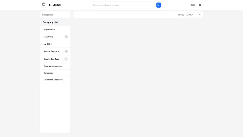 Homepage snapshot at launch