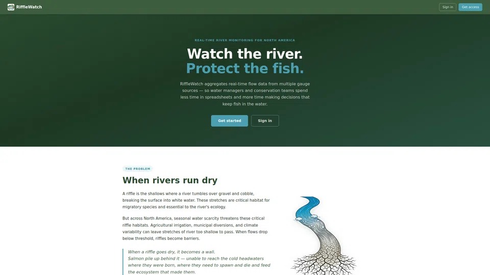 Homepage snapshot at launch