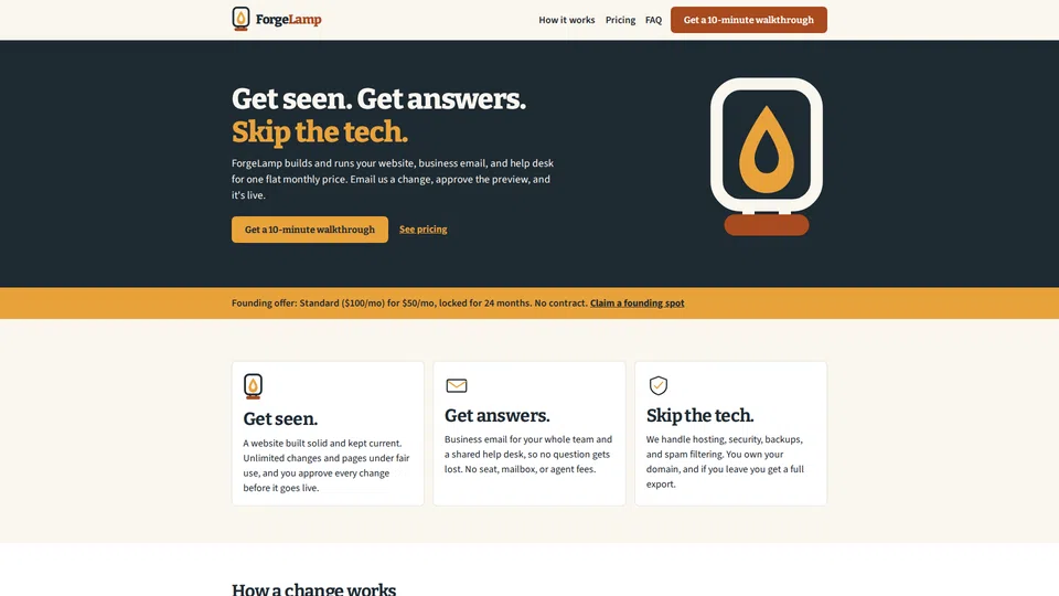 Homepage snapshot at launch