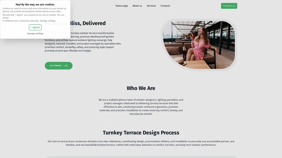 Homepage snapshot at launch