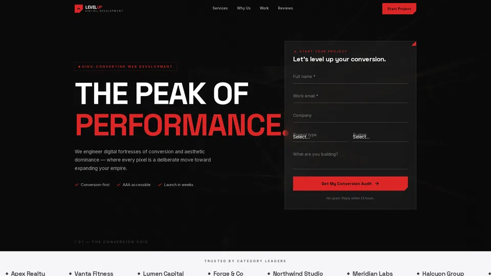 Homepage snapshot at launch