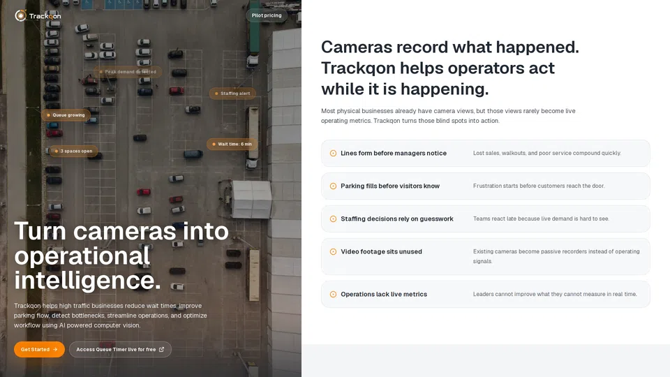 Homepage snapshot at launch