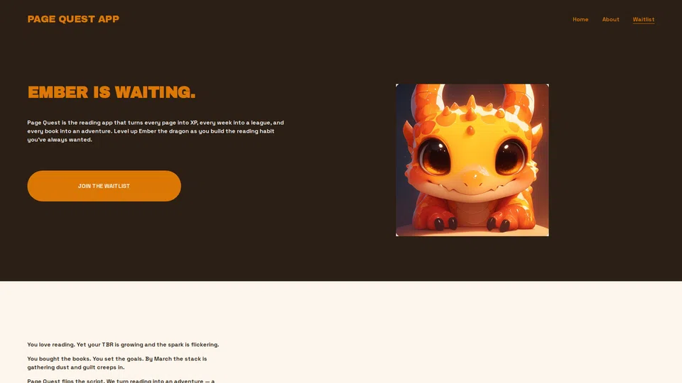 Homepage snapshot at launch