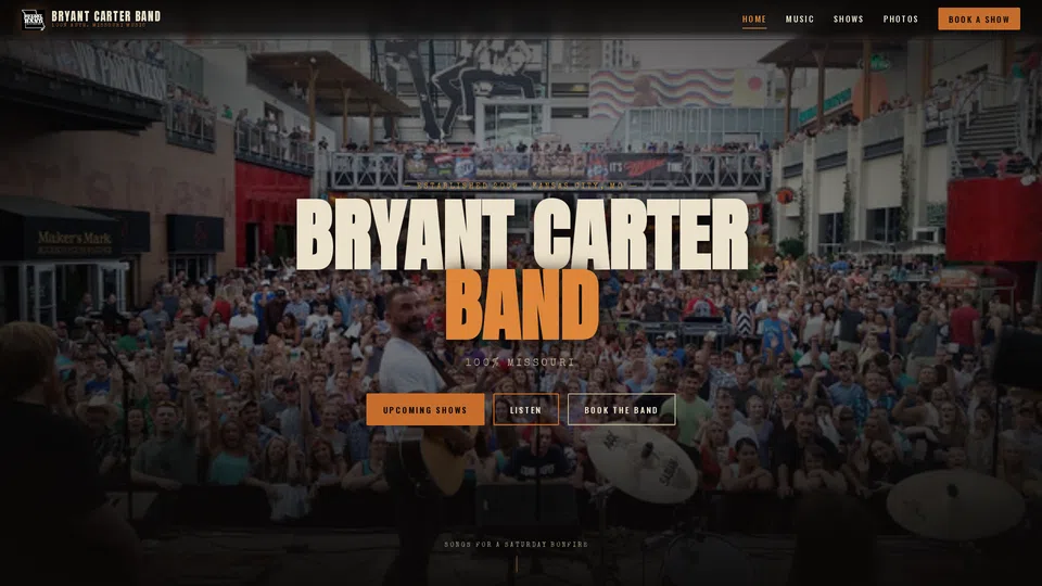 Homepage snapshot at launch