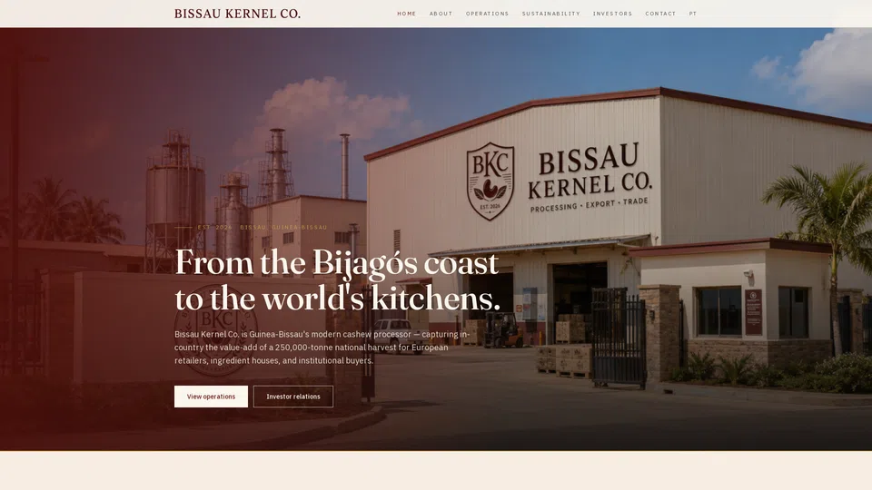 Homepage snapshot at launch
