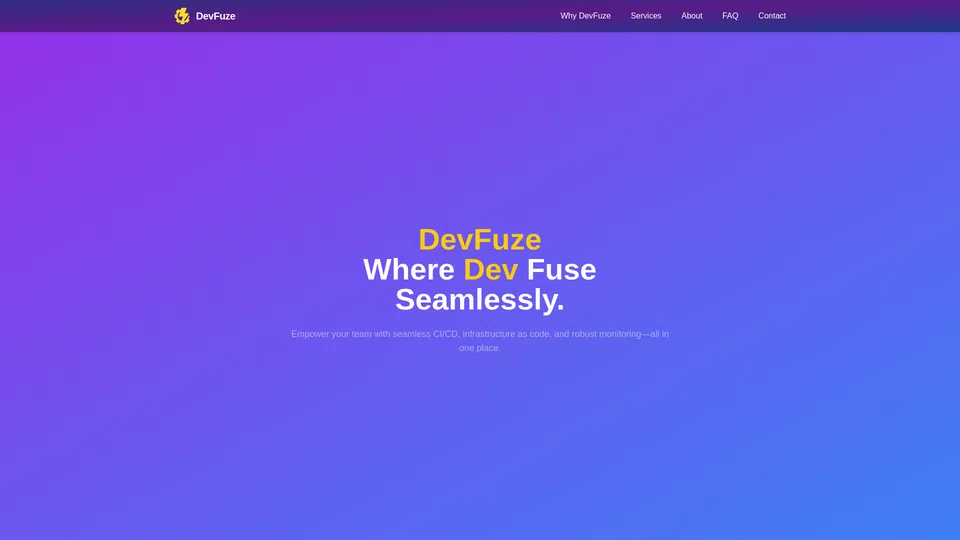 Homepage snapshot at launch