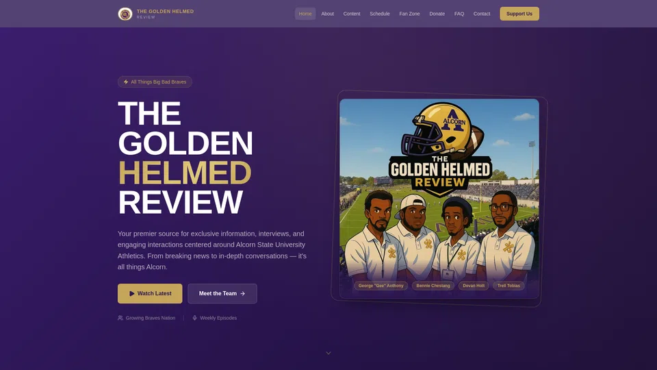 Homepage snapshot at launch