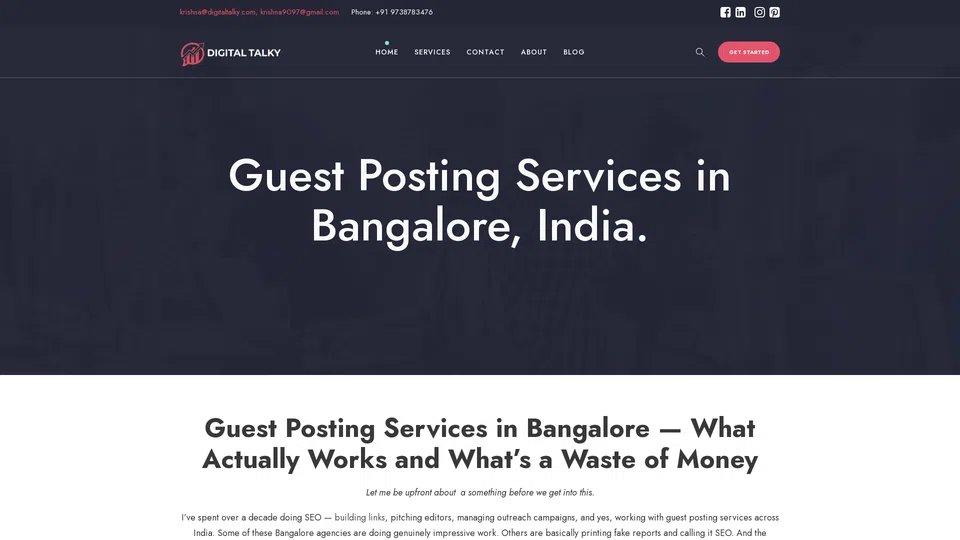 Homepage snapshot at launch