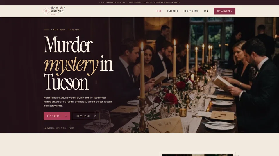 Homepage snapshot at launch