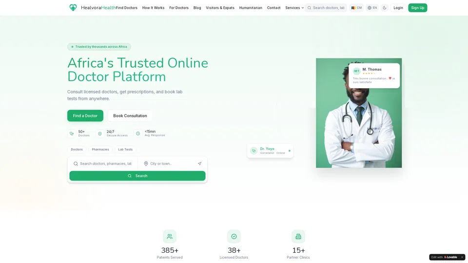 Homepage snapshot at launch