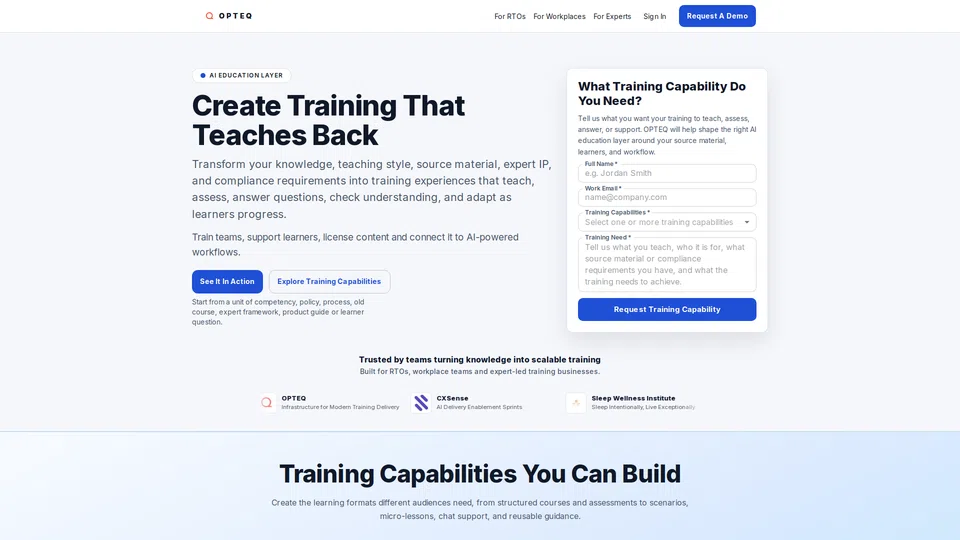 Homepage snapshot at launch