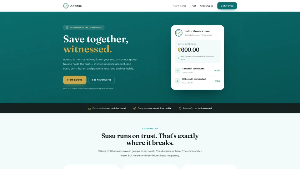 Homepage snapshot at launch