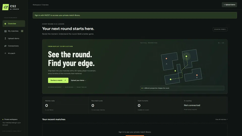 Homepage snapshot at launch