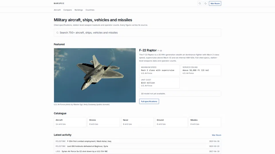 Homepage snapshot at launch