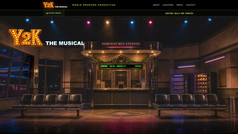Homepage snapshot at launch