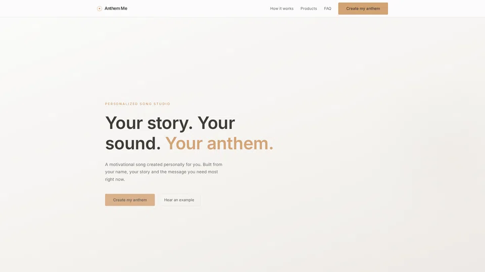 Homepage snapshot at launch