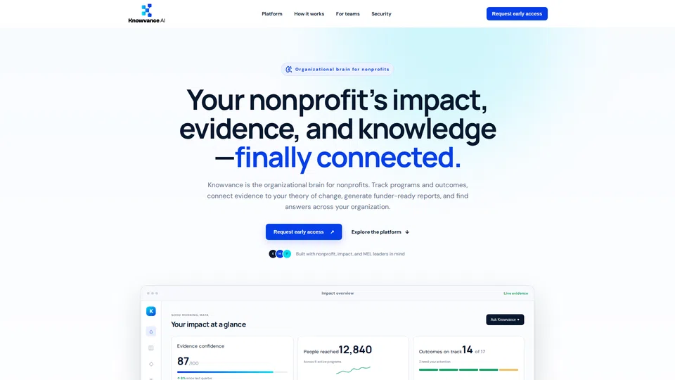 Homepage snapshot at launch