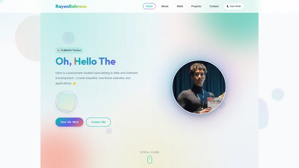 Homepage snapshot at launch