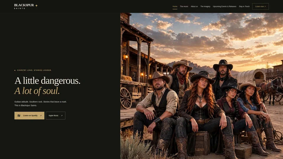 Homepage snapshot at launch