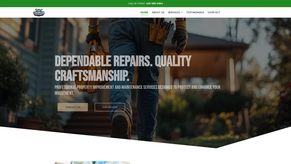 Homepage snapshot at launch