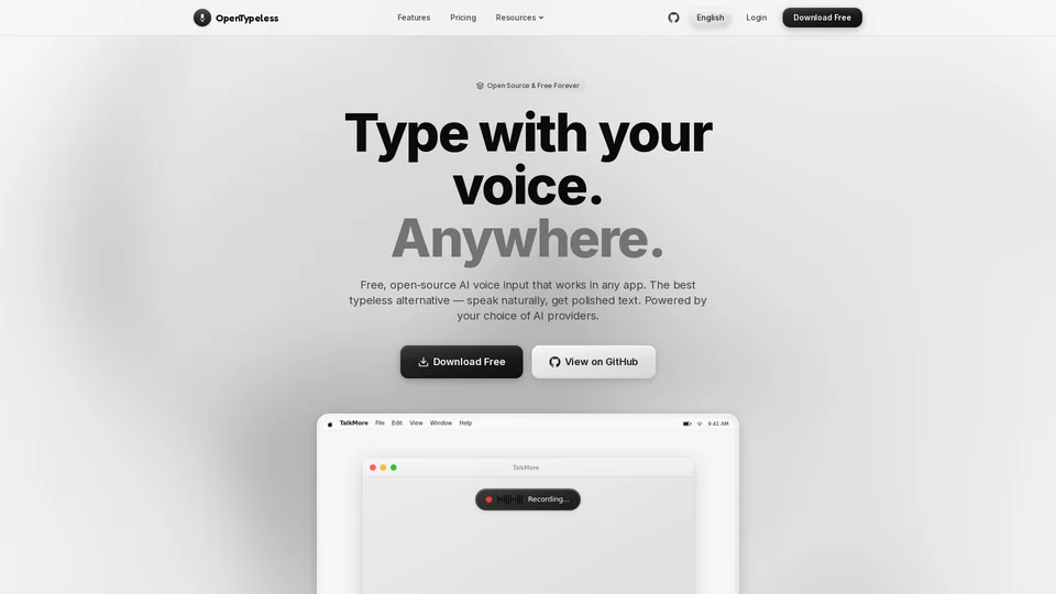 Homepage snapshot at launch