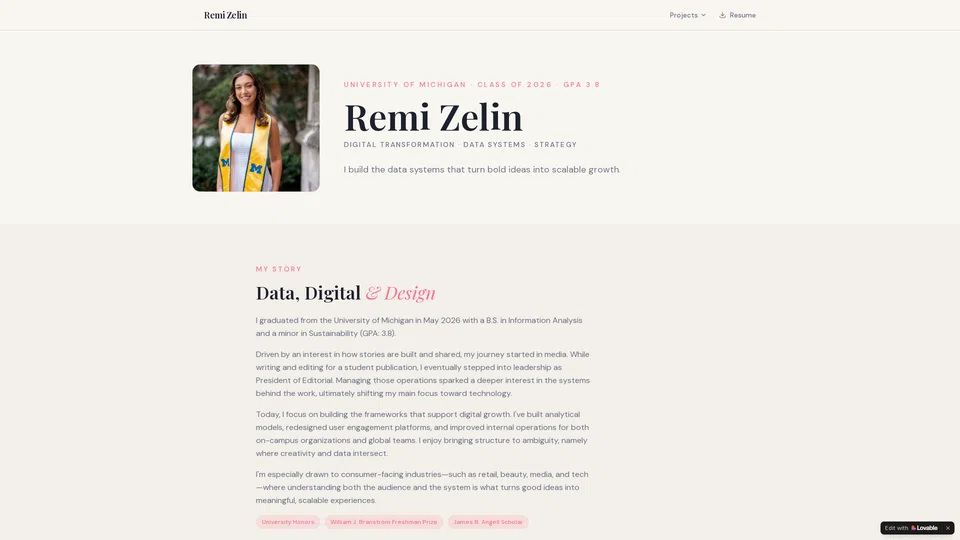 Homepage snapshot at launch