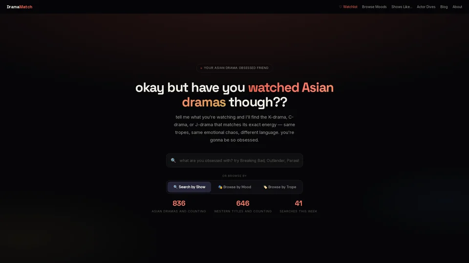 Homepage snapshot at launch
