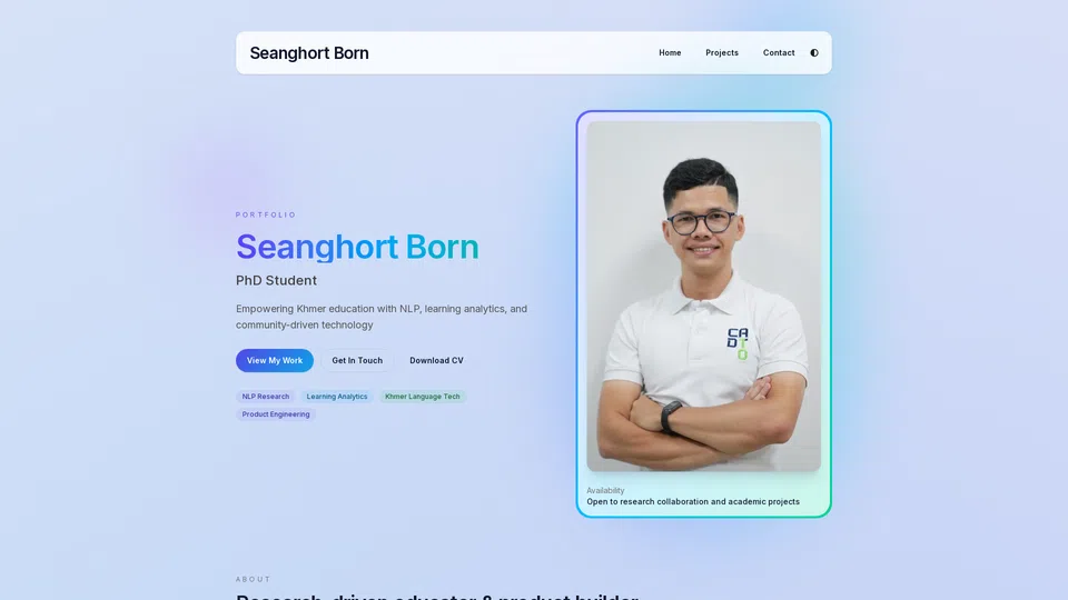 Homepage snapshot at launch
