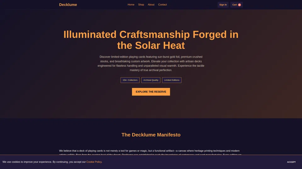 Homepage snapshot at launch
