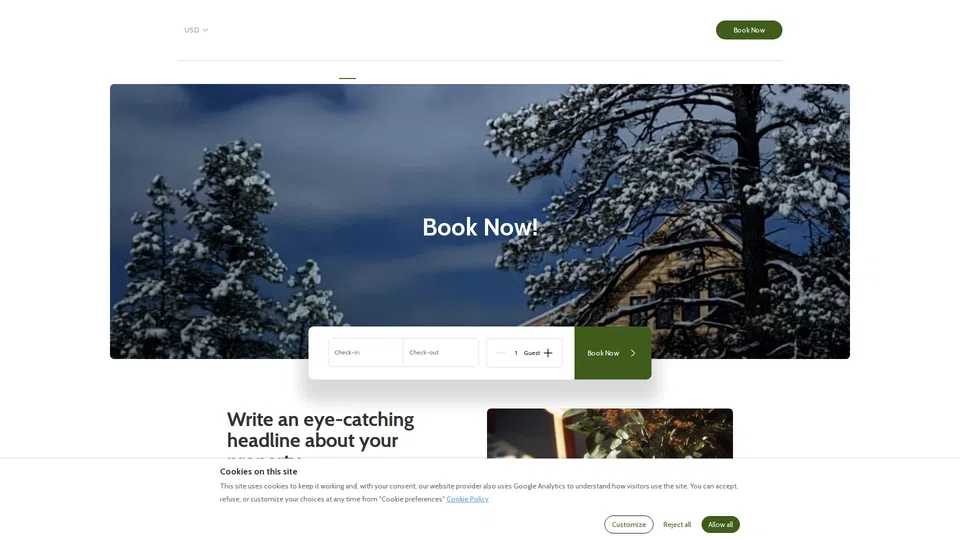 Homepage snapshot at launch