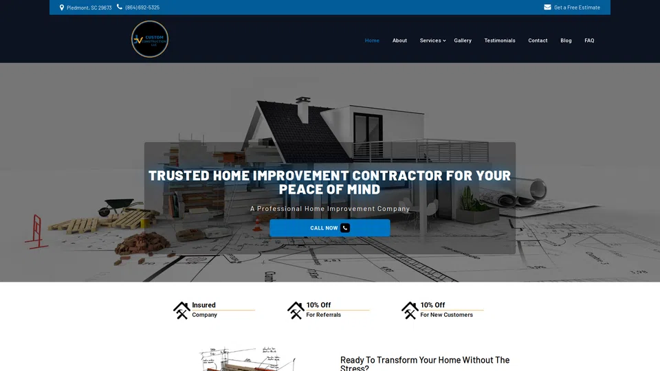 Homepage snapshot at launch