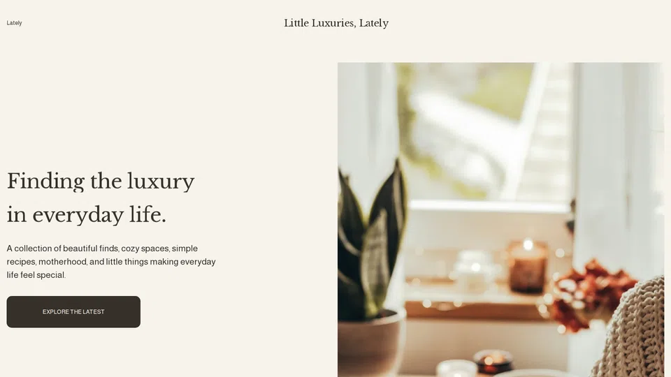 Homepage snapshot at launch