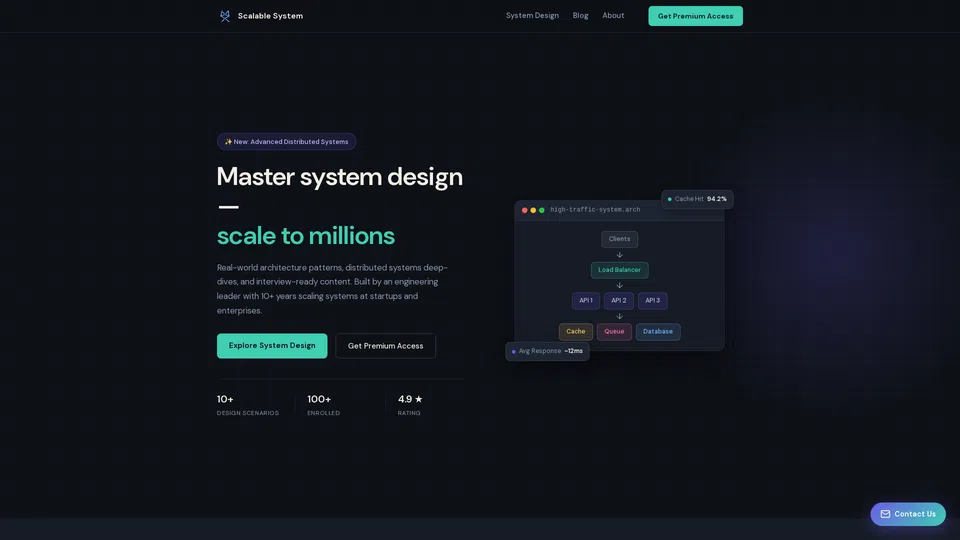 Homepage snapshot at launch